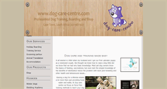 Desktop Screenshot of dog-care-centre.com